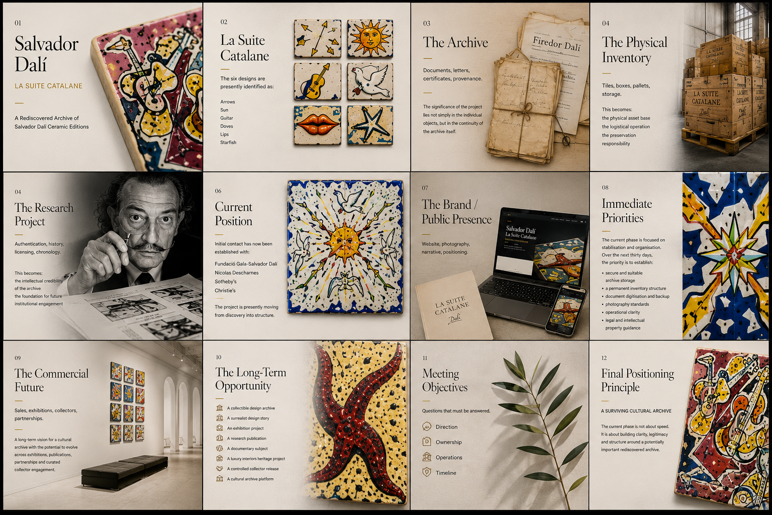 Gallery-lit ceramic tile artwork
